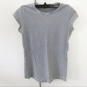 Blue and White Striped T Shirt